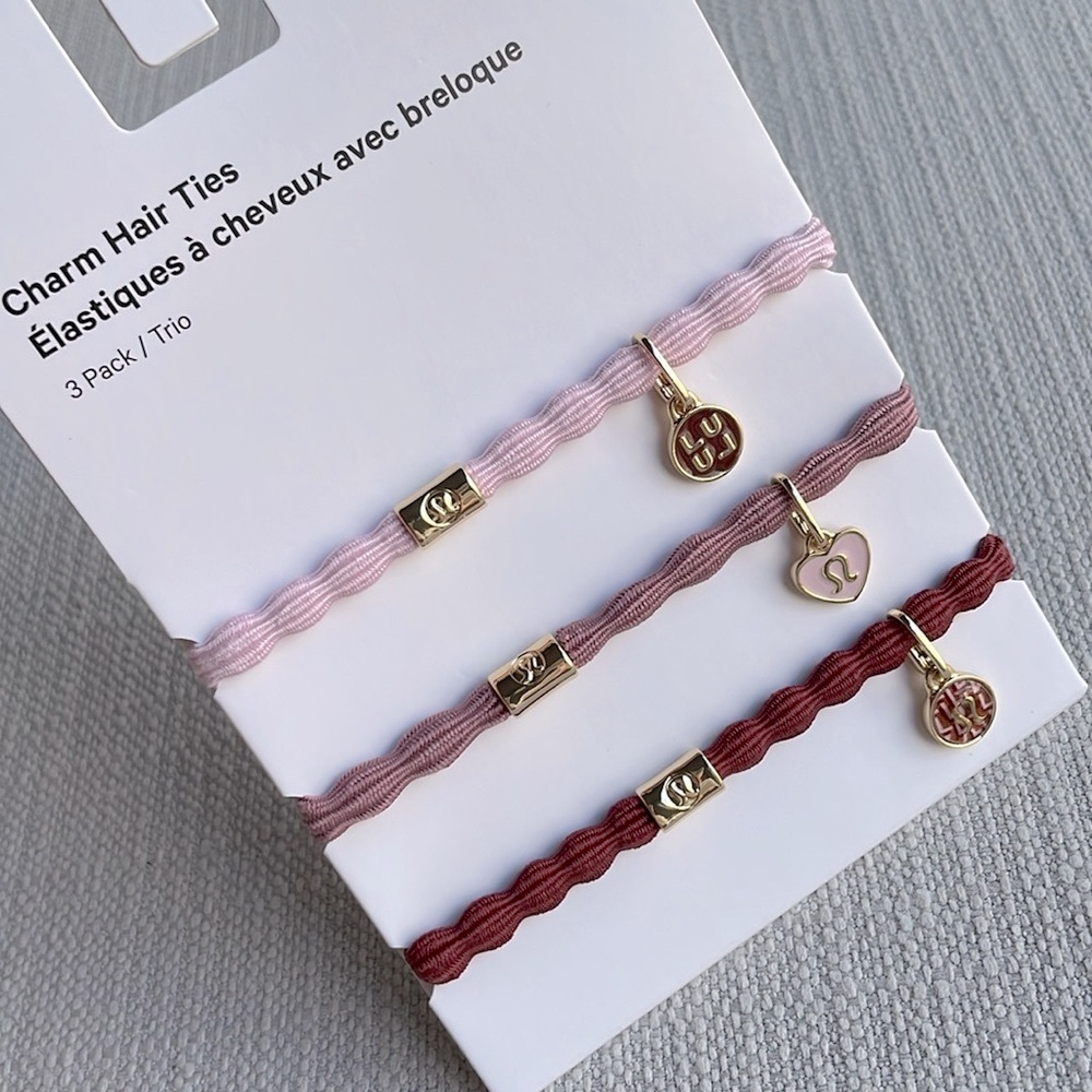 Lululemon Charm Hair Ties trio/ 3 pack